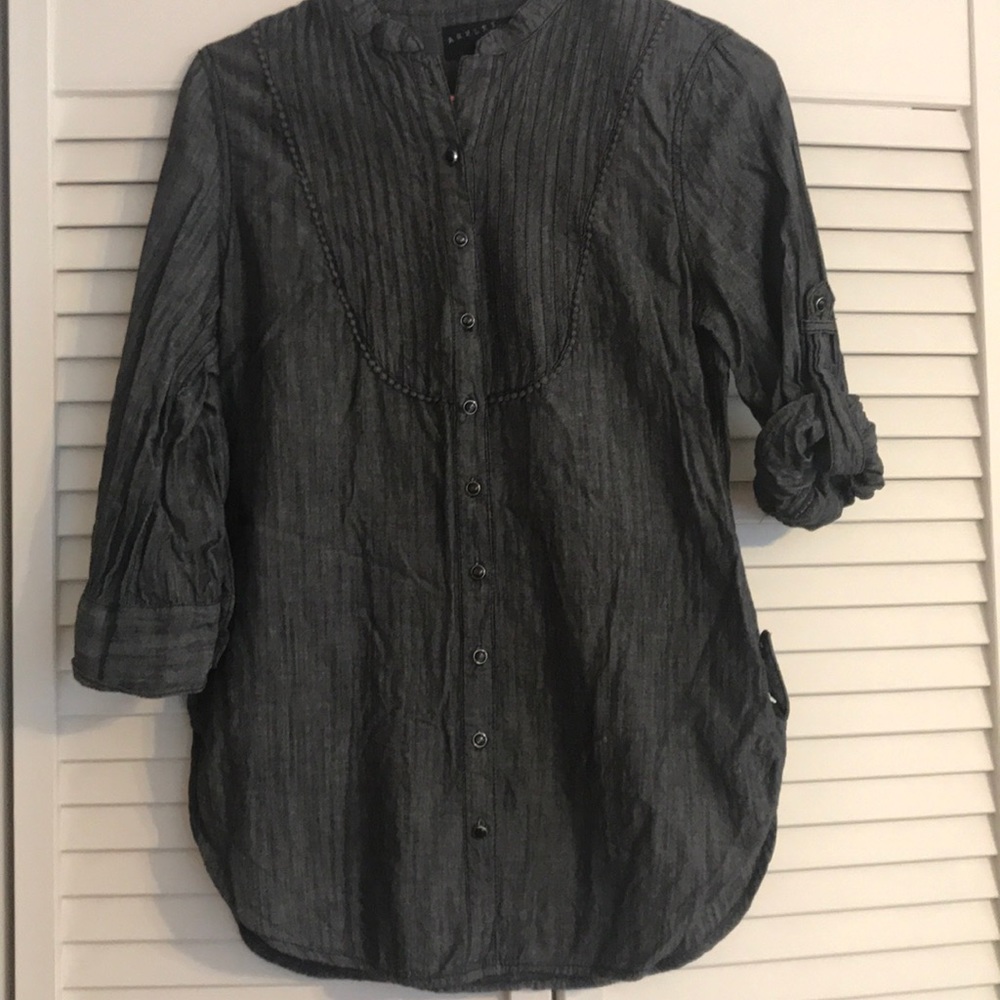 Jean button down tunic